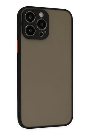 Newface Apple iPhone 13 Pro Max Kılıf Montreal Silikon Kapak - Siyah