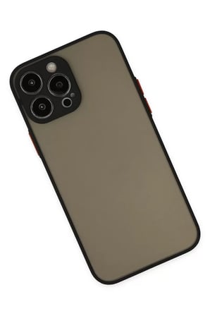 Newface Apple iPhone 13 Pro Max Kılıf Montreal Silikon Kapak - Siyah