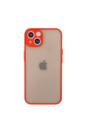 Newface Apple iPhone 13 Mini Kılıf Montreal Silikon Kapak - Kırmızı