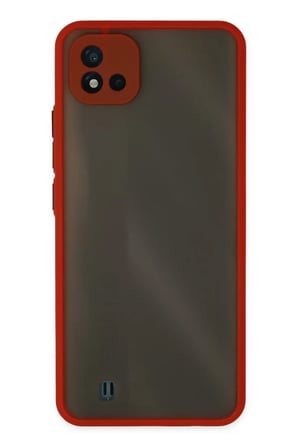 Newface Realme C11 2021 Kılıf Montreal Silikon Kapak - Kırmızı