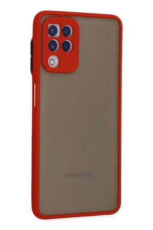 Newface Samsung Galaxy A22 Kılıf Montreal Silikon Kapak - Kırmızı