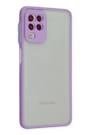 Newface Samsung Galaxy A22 Kılıf Montreal Silikon Kapak - Mor