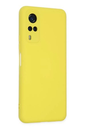 Newface Vivo Y53S Kılıf Nano içi Kadife Silikon - Sarı