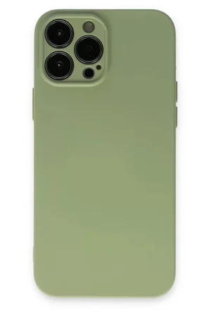 Newface Apple iPhone 13 Pro Kılıf Nano içi Kadife Silikon - Yeşil