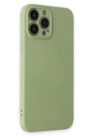 Newface Apple iPhone 13 Pro Kılıf Nano içi Kadife Silikon - Yeşil