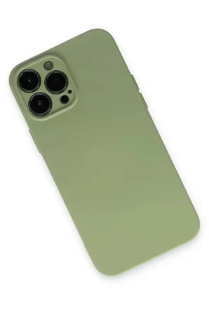 Newface Apple iPhone 13 Pro Kılıf Nano içi Kadife Silikon - Yeşil