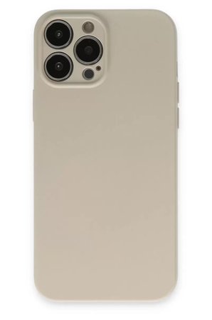 Newface Apple iPhone 13 Pro Kılıf Nano içi Kadife Silikon - Bej