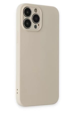 Newface Apple iPhone 13 Pro Kılıf Nano içi Kadife Silikon - Bej