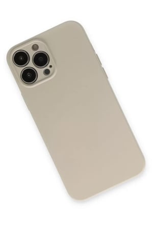 Newface Apple iPhone 13 Pro Kılıf Nano içi Kadife Silikon - Bej