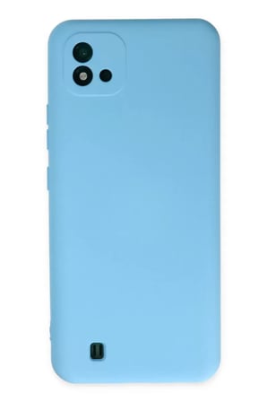 Newface Realme C11 2021 Kılıf Nano içi Kadife Silikon - Mavi