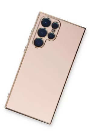 Newface Samsung Galaxy S22 Ultra Kılıf Volet Silikon - Pembe