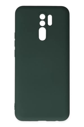Newface Xiaomi Redmi 9 Kılıf Nano içi Kadife Silikon - Koyu Yeşil
