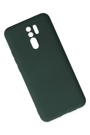 Newface Xiaomi Redmi 9 Kılıf Nano içi Kadife Silikon - Koyu Yeşil