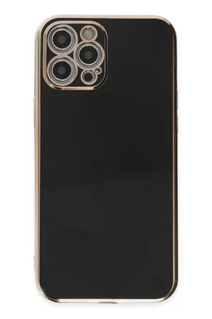 Newface Apple iPhone 12 Pro Max Kılıf Volet Silikon - Siyah