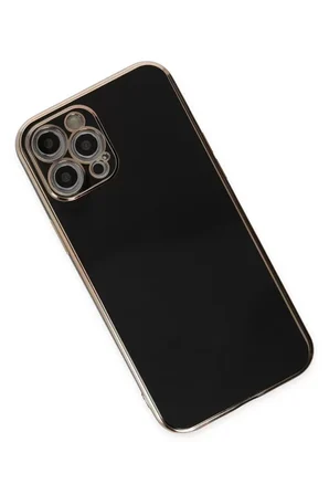 Newface Apple iPhone 12 Pro Max Kılıf Volet Silikon - Siyah