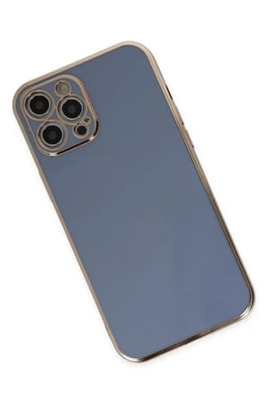 Newface Apple iPhone 12 Pro Max Kılıf Volet Silikon - Mavi