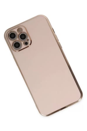Newface Apple iPhone 12 Pro Max Kılıf Volet Silikon - Pembe