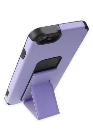 Newface Apple iPhone 6 Kılıf Mega Standlı Silikon - Lila