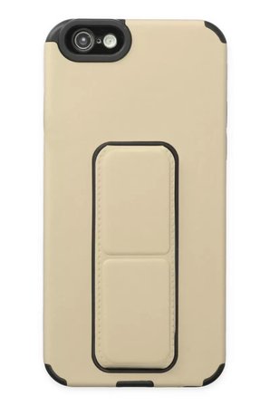 Newface Apple iPhone 6 Kılıf Mega Standlı Silikon - Gold