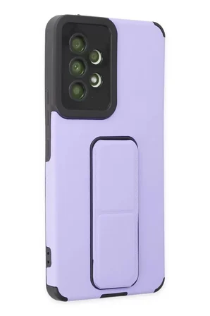 Newface Samsung Galaxy A53 5G Kılıf Mega Standlı Silikon - Lila