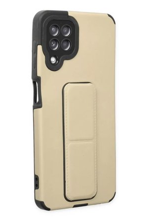 Newface Samsung Galaxy A22 Kılıf Mega Standlı Silikon - Gold