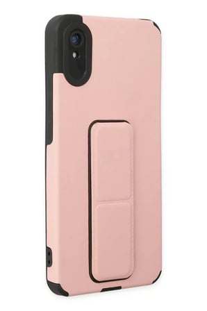 Newface Xiaomi Redmi 9A Kılıf Mega Standlı Silikon - Pudra