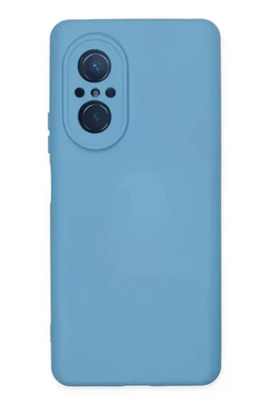 Newface Huawei Nova 9 SE Kılıf Nano içi Kadife Silikon - Mavi