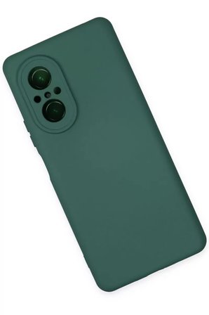 Newface Huawei Nova 9 SE Kılıf Nano içi Kadife Silikon - Koyu Yeşil