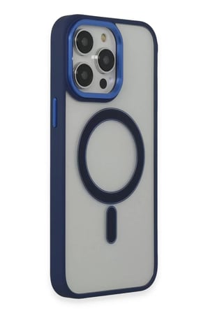 Newface Apple iPhone 14 Pro Kılıf Room Magneticsafe Silikon - Lacivert