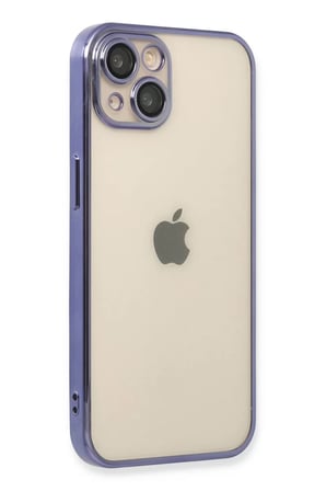 Newface Apple iPhone 14 Kılıf Razer Lensli Silikon - Mor