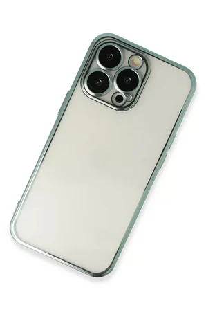 Newface Apple iPhone 14 Pro Max Kılıf Razer Lensli Silikon - Yeşil