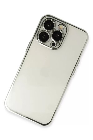 Newface Apple iPhone 14 Pro Max Kılıf Razer Lensli Silikon - Gümüş