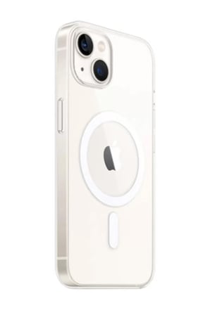 Newface Apple iPhone 14 Kılıf Magneticsafe Şeffaf Silikon - Şeffaf