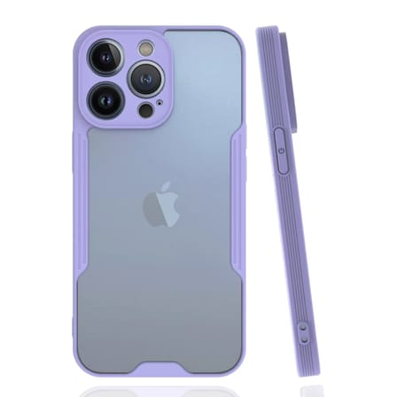 Newface Apple iPhone 14 Pro Max Kılıf Platin Silikon - Lila
