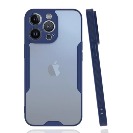 Newface Apple iPhone 14 Pro Max Kılıf Platin Silikon - Lacivert
