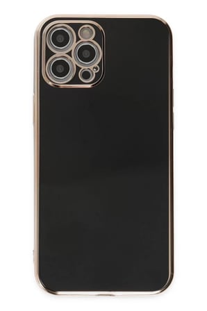 Newface Apple iPhone 12 Pro Kılıf Volet Silikon - Siyah
