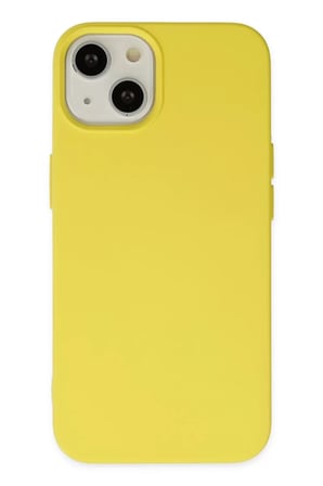 Newface Apple iPhone 14 Kılıf Nano içi Kadife Silikon - Sarı