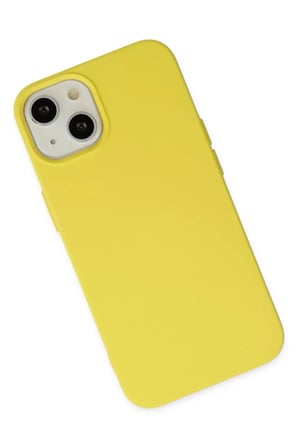 Newface Apple iPhone 14 Kılıf Nano içi Kadife Silikon - Sarı