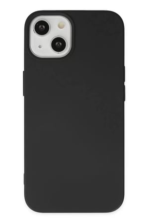 Newface Apple iPhone 14 Plus Kılıf Nano içi Kadife Silikon - Siyah