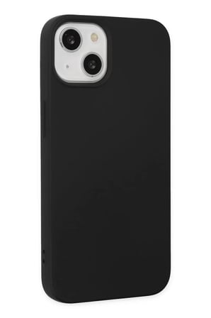 Newface Apple iPhone 14 Plus Kılıf Nano içi Kadife Silikon - Siyah