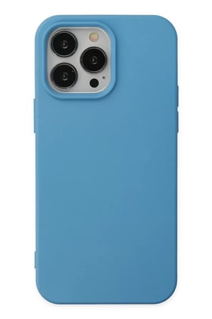 Newface Apple iPhone 14 Pro Kılıf Nano içi Kadife Silikon - Mavi