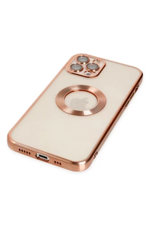 Newface Apple iPhone 12 Pro Kılıf Slot Silikon - Rose Gold