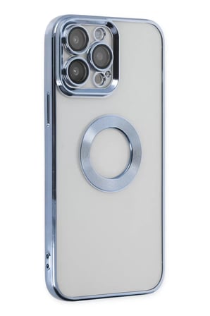 Newface Apple iPhone 14 Pro Max Kılıf Slot Silikon - Sierra Blue