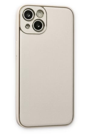 Newface Apple iPhone 14 Plus Kılıf Coco Deri Silikon Kapak - Beyaz