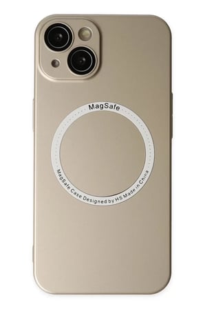 Newface Apple iPhone 14 Plus Kılıf Jack Magneticsafe Lens Silikon - Gold