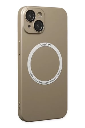 Newface Apple iPhone 14 Plus Kılıf Jack Magneticsafe Lens Silikon - Gold
