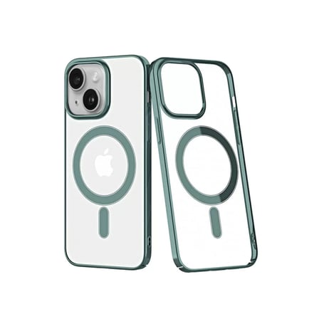 Newface Apple iPhone 14 Plus Kılıf Element Magneticsafe Sert Kapak - Köknar Yeşili