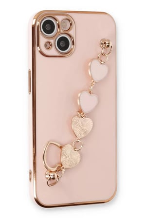 Newface Apple iPhone 14 Plus Kılıf Esila Silikon - Pudra