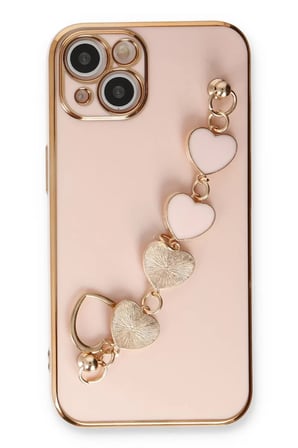 Newface Apple iPhone 14 Plus Kılıf Esila Silikon - Pudra