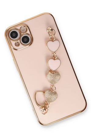 Newface Apple iPhone 14 Plus Kılıf Esila Silikon - Pudra